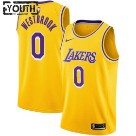 Dres Los Angeles Lakers Russell Westbrook 0 Nike 2022-23 Icon Edition Zlato Swingman - Dječji